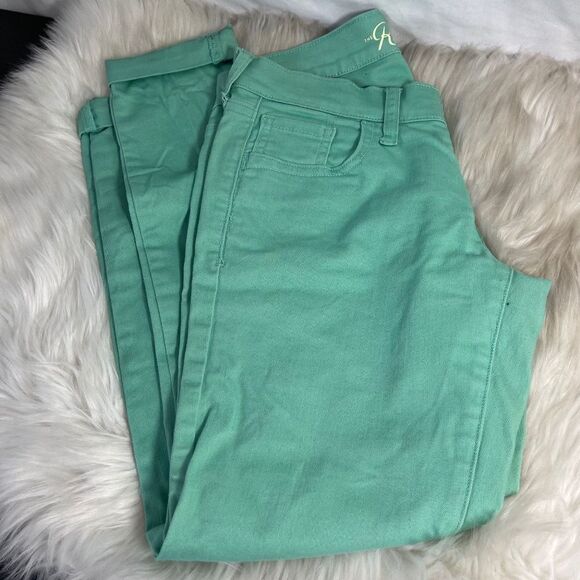 Old Navy The Rock Star Green Skinny Jeans Sz 4 - Picture 1 of 6
